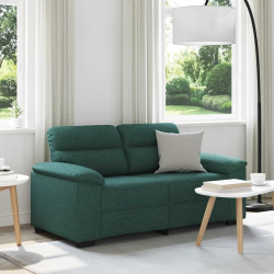 Sofa 2-osobowa Ciemnozielona 120 cm Tkanina