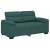 Sofa 2-osobowa Ciemnozielona 120 cm Tkanina