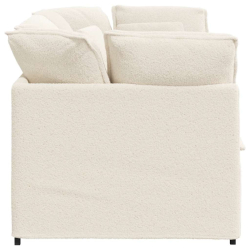 Sofa modułowa z poduszkami Tkanina przypominająca wełnę