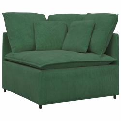 Sofa modułowa z poduszkami Tkanina sztruksowa Jungle Green