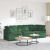 Sofa modułowa z poduszkami Tkanina sztruksowa Jungle Green