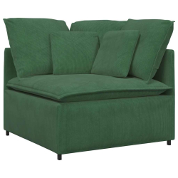Sofa modułowa z podnóżkiem i poduszkami Tkanina kordowa