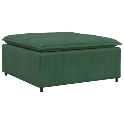 Sofa modułowa z podnóżkiem i poduszkami Tkanina kordowa