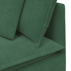 Sofa modułowa z podnóżkiem i poduszkami Tkanina kordowa