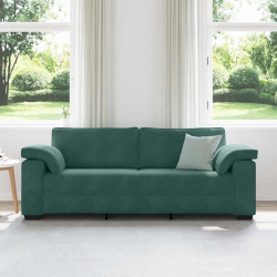 Sofa 3-osobowa, ciemnozielona, 178 cm, aksamit