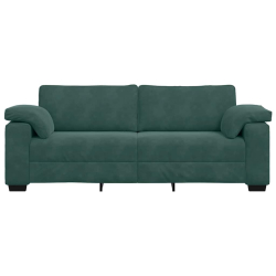 Sofa 3-osobowa, ciemnozielona, 178 cm, aksamit