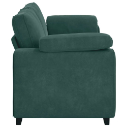 Sofa 3-osobowa, ciemnozielona, 178 cm, aksamit