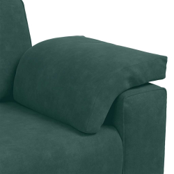 Sofa 3-osobowa, ciemnozielona, 178 cm, aksamit