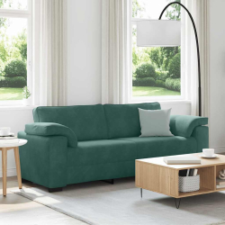 Sofa 3-osobowa, ciemnozielona, 178 cm, aksamit