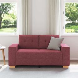 Sofa dwuosobowa, wino czerwone, 120 cm, tkanina