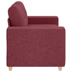 Sofa dwuosobowa, wino czerwone, 120 cm, tkanina