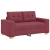 Sofa dwuosobowa, wino czerwone, 120 cm, tkanina