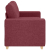 Sofa dwuosobowa, wino czerwone, 120 cm, tkanina