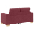 Sofa dwuosobowa, wino czerwone, 120 cm, tkanina