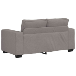 2-częściowy komplet wypoczynkowy z poduszkami, taupe, tkanina