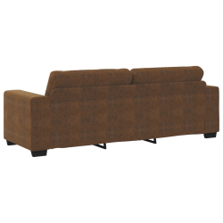 Zestaw 2 Brązowy Tkanina, Drewno Duży Smukły Sofa