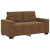 Zestaw 2 Brązowy Tkanina, Drewno Duży Smukły Sofa