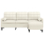 Sofa 3-osobowa, kremowa, 180 cm, tapicerowana aksamit