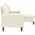 Sofa 3-osobowa, kremowa, 180 cm, tapicerowana aksamit