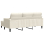 Sofa 3-osobowa, kremowa, 180 cm, tapicerowana aksamit