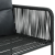 7-częściowy zestaw mebli ogrodowych rattan PVC, czarny