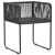7-częściowy zestaw mebli ogrodowych rattan PVC, czarny