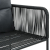 7-częściowy zestaw mebli ogrodowych rattan PVC, czarny