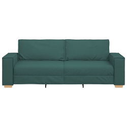 Sofa Jasnoszara 59 cm Materiał Ciemnozielona Poliester, Drewno