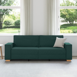 Sofa Jasnoszara 59 cm Materiał Ciemnozielona Poliester, Drewno