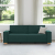 Sofa Jasnoszara 59 cm Materiał Ciemnozielona Poliester, Drewno