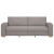Sofa 3-osobowa Szary 59 cm Tkanina Taupe Mieszanka poliestru Średni
