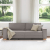 Sofa 3-osobowa Szary 59 cm Tkanina Taupe Mieszanka poliestru Średni