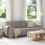 Sofa 3-osobowa Szary 59 cm Tkanina Taupe Mieszanka poliestru Średni