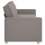 Sofa 3-osobowa Szary 59 cm Tkanina Taupe Mieszanka poliestru Średni