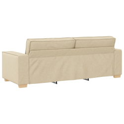 Fotel Jasnoszary 59 cm Tkanina Kremowy Tkanina, Drewno, Pianka