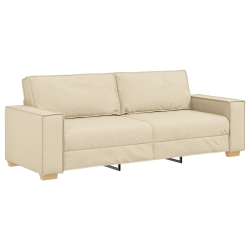 Fotel Jasnoszary 59 cm Tkanina Kremowy Tkanina, Drewno, Pianka