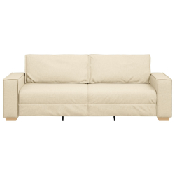 Fotel Jasnoszary 59 cm Tkanina Kremowy Tkanina, Drewno, Pianka