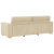 Fotel Jasnoszary 59 cm Tkanina Kremowy Tkanina, Drewno, Pianka