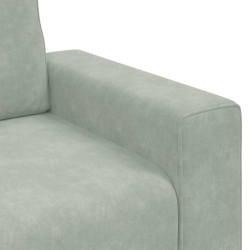 Sofa Fotel Jasnoszary 60 cm Aksamit