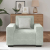 Sofa Fotel Jasnoszary 60 cm Aksamit