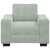 Sofa Fotel Jasnoszary 60 cm Aksamit