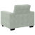 Sofa Fotel Jasnoszary 60 cm Aksamit