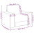 Sofa Fotel Jasnoszary 60 cm Aksamit
