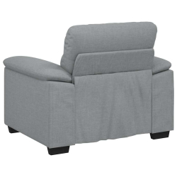Sofa Fotel Jasnoszary 60 cm Tkanina
