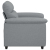 Sofa Fotel Jasnoszary 60 cm Tkanina