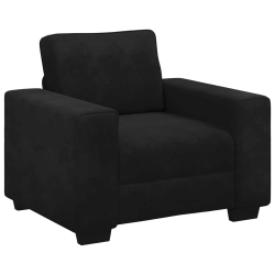 Sofa Fotel Czarny 60 cm Aksamit