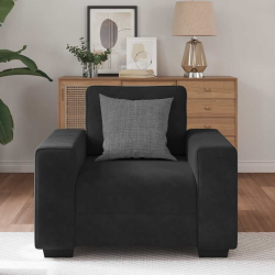 Sofa Fotel Czarny 60 cm Aksamit