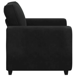 Sofa Fotel Czarny 60 cm Aksamit
