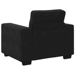 Sofa Fotel Czarny 60 cm Aksamit