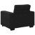 Sofa Fotel Czarny 60 cm Aksamit